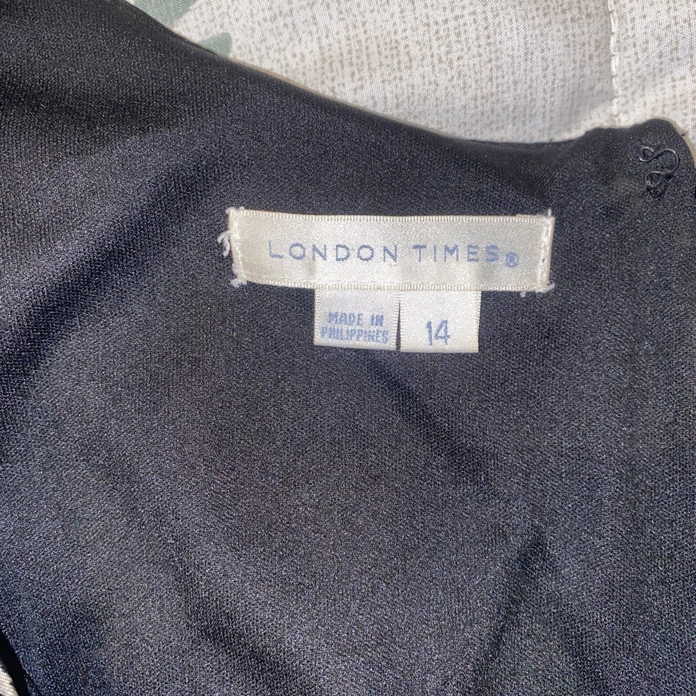 London Times Satin Midi Dress Size 14 - Picture 4 of 5